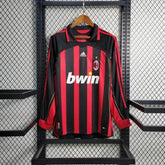 Camisa AC Milan Home Retrô 2006/07 - Torcedor Masculina Dourada Manga Longa - Netmantos
