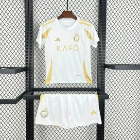 Camisa Al-Nassr Third Away 24/25 - Torcedor Infantil Branca e Dourada - Netmantos