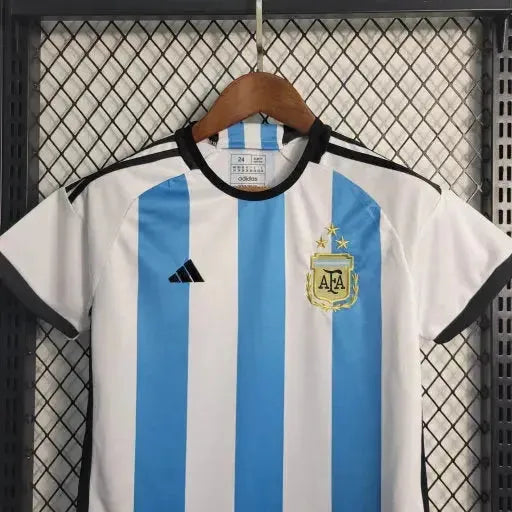 Camisa Argentina Home III 22/23 - Torcedor Infantil Azul e Branca - Netmantos