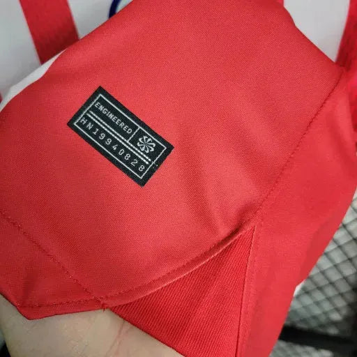 Camisa Atlético de Madrid Home 23/24 - Torcedor Masculina Vermelha e Branca - Netmantos