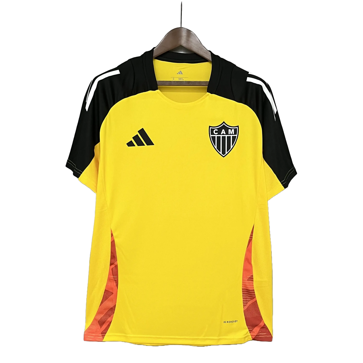 Camisa Atlético Mineiro Treino 25/26 - Torcedor Masculina Amarela + Patrocínios - Netmantos