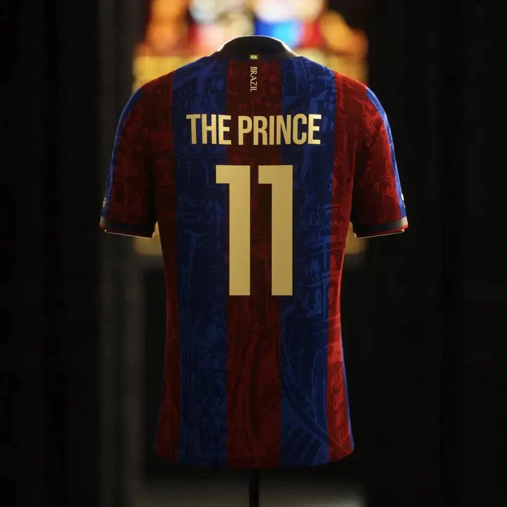 Camisa Barcelona The Prince Grená - Torcedor Masculina Comma Football - Netmantos