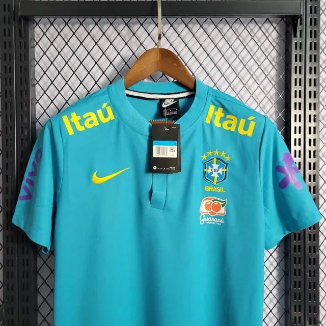 Camisa Brasil Pré Jogo 21/22 - Torcedor Masculina Azul Claro - Netmantos