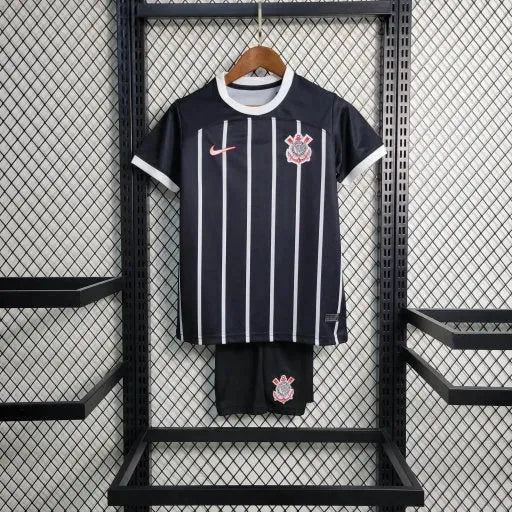 Camisa Timão Away 23/24 - Torcedor Infantil Preta - Netmantos