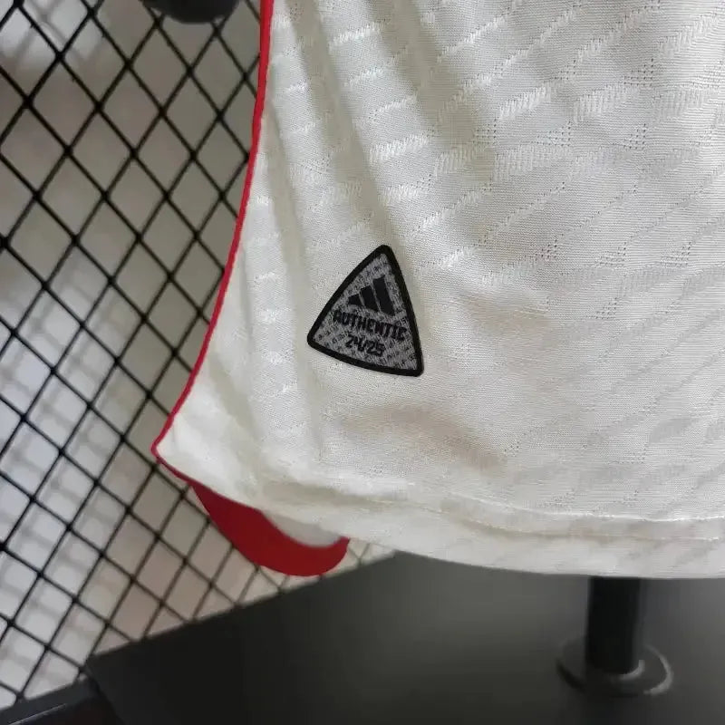 Camisa Flamengo Away 24/25 - Jogador Masculina Branca + Todos Patrocínios - Netmantos