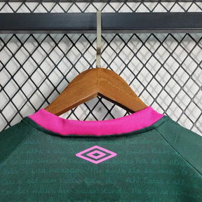 Camisa Fluminense Away II 23/24 - Torcedor Masculina Verde e Rosa + Patches Libertadores - Netmantos