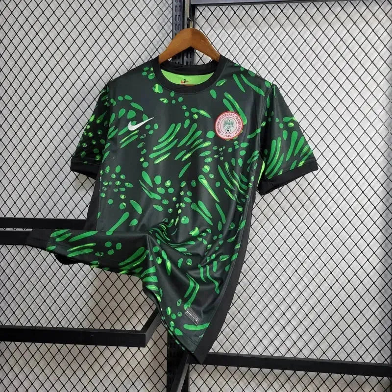 Camisa Nigéria 24/25 - Torcedor Masculina Preta e Verde - Netmantos