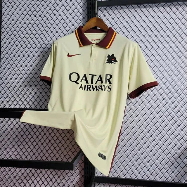 Camisa Roma Away 20/21 - Torcedor Masculina Bege - Netmantos
