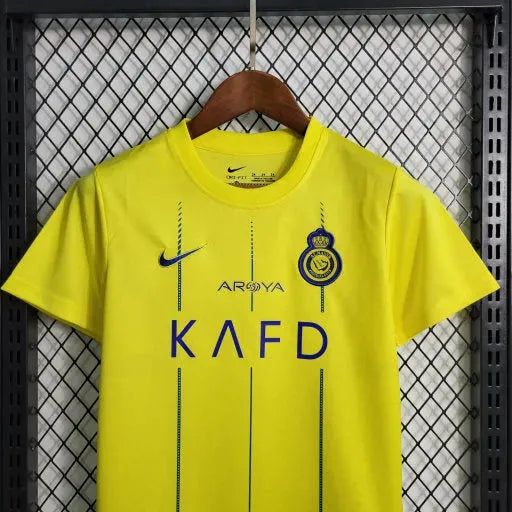 Camisa Al-Nassr Home 23/24 - Torcedor Infantil Amarela - Netmantos