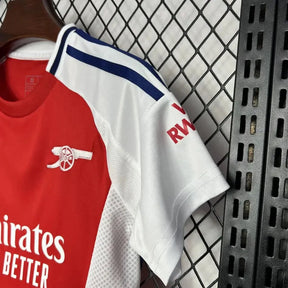 Camisa Arsenal Home 24/25 - Torcedor Infantil Vermelha e Branca - Netmantos