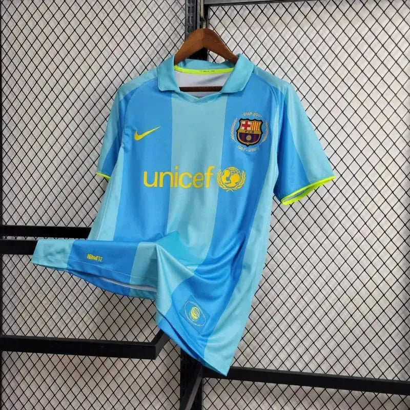 Camisa Barcelona Retrô Away 07/08 - Torcedor Masculina Azul - Netmantos