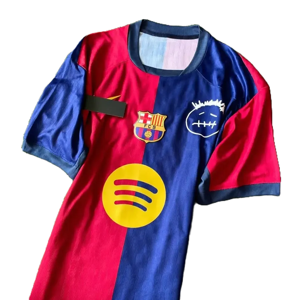 Camisa Barcelona X Travis Scott 24/25 - Torcedor Masculina Azul e Vermelha - Netmantos