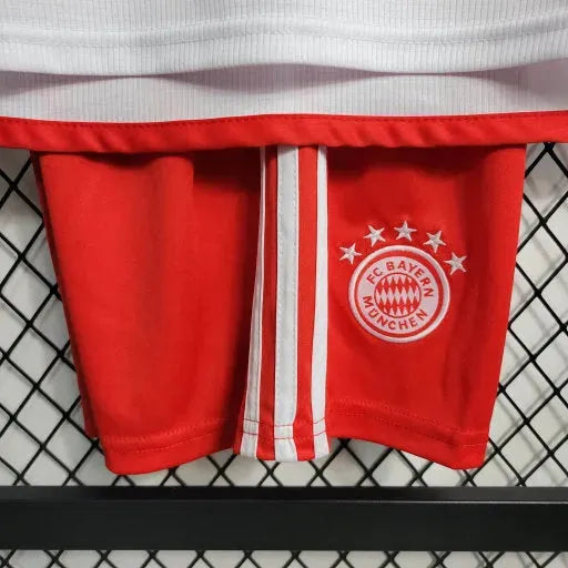 Camisa Bayern Munchen Home 23/24 - Torcedor Infantil Vermelha e Branca - Netmantos