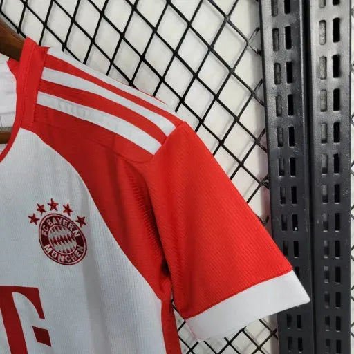 Camisa Bayern Munchen Home 23/24 - Torcedor Infantil Vermelha e Branca - Netmantos