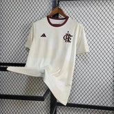 Camisa Flamengo Treino 24/25 - Torcedor Masculina Bege e Branca - Netmantos