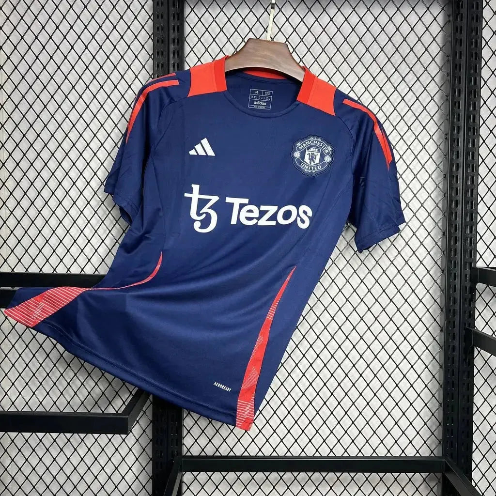 Camisa Manchester United Treino 24/25 - Torcedor Masculina Azul Escuro - Netmantos