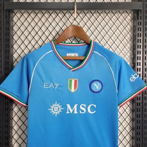 Camisa Napoli Home 23/24 - Torcedor Infantil Azul - Netmantos