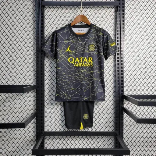 Camisa PSG Away V 23/24 - Torcedor Infantil Preta e Amarela - Netmantos