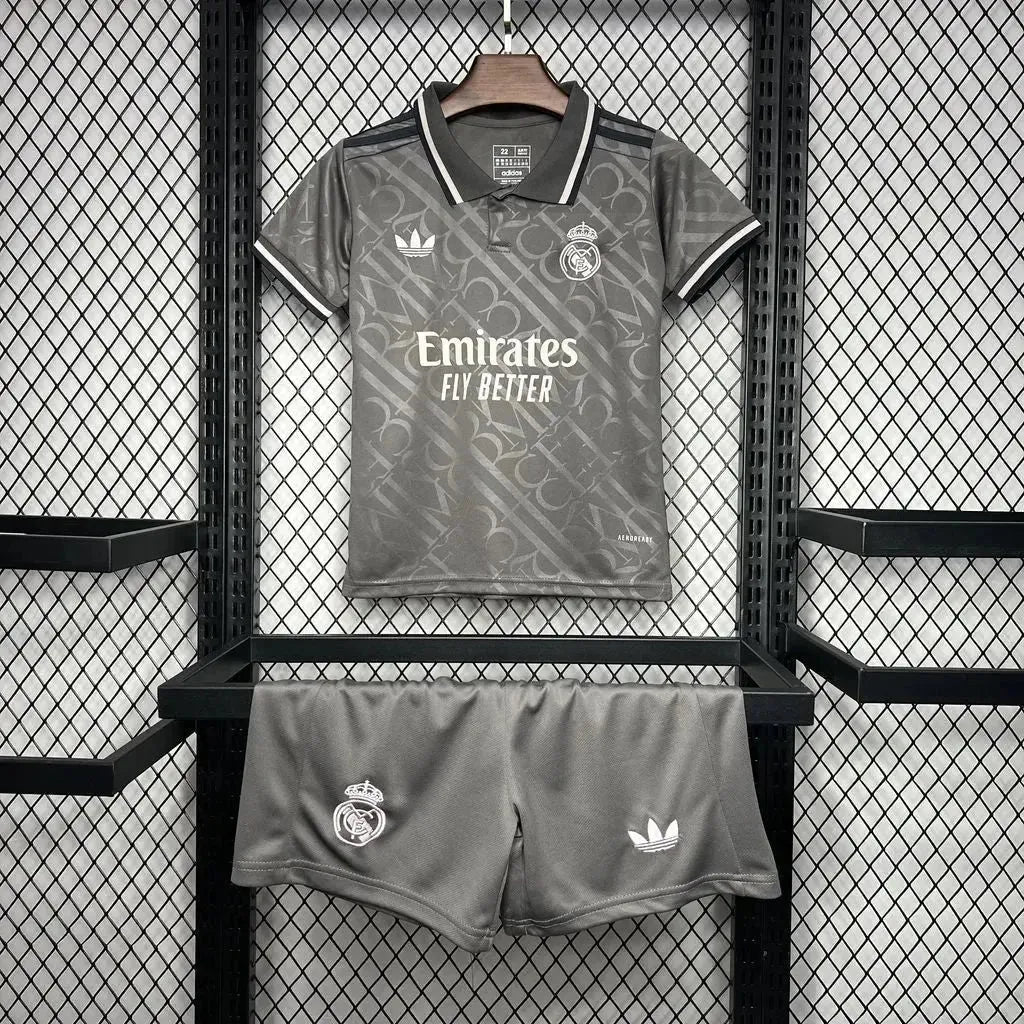 Camisa Real Madrid Third 24/25 - Torcedor Infantil Cinza - Netmantos