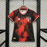 Camisa São Paulo Third 24/25 - Torcedor Feminina Preta e Vermelha - Netmantos